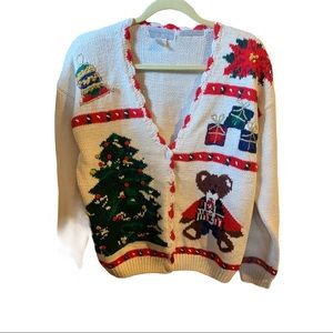 Vintage Paris Sports Club Christmas Sweater Size M